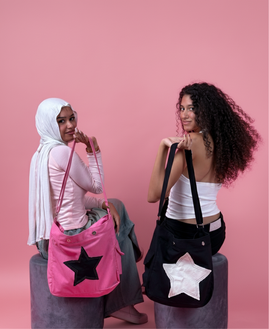 BLACK STAR CROSS BAG