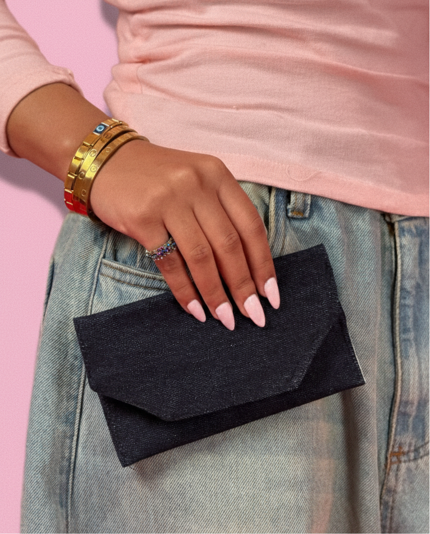 DARK BLUE DENIM POUCH