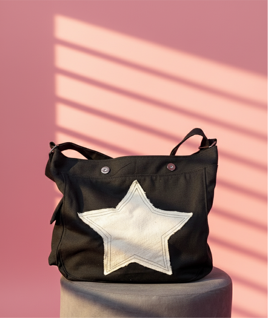 BLACK STAR CROSS BAG