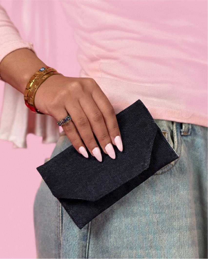 DARK BLUE DENIM POUCH