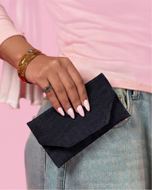 DARK BLUE DENIM POUCH