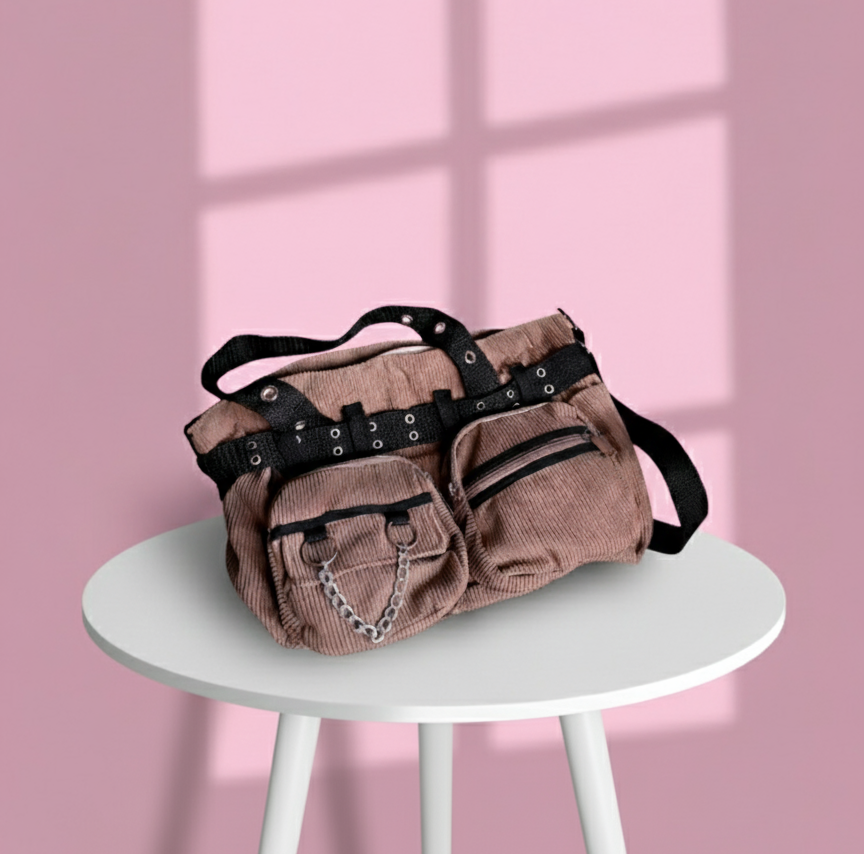 Y2K CORDUROY CROSS BAG