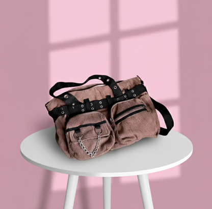 Y2K CORDUROY CROSS BAG