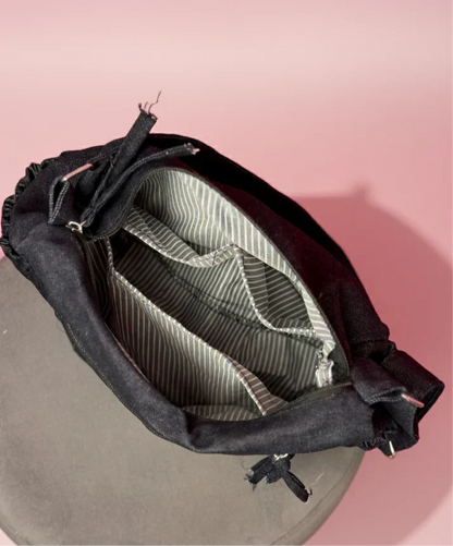 DARK BLUE DENIM CROSS BAG